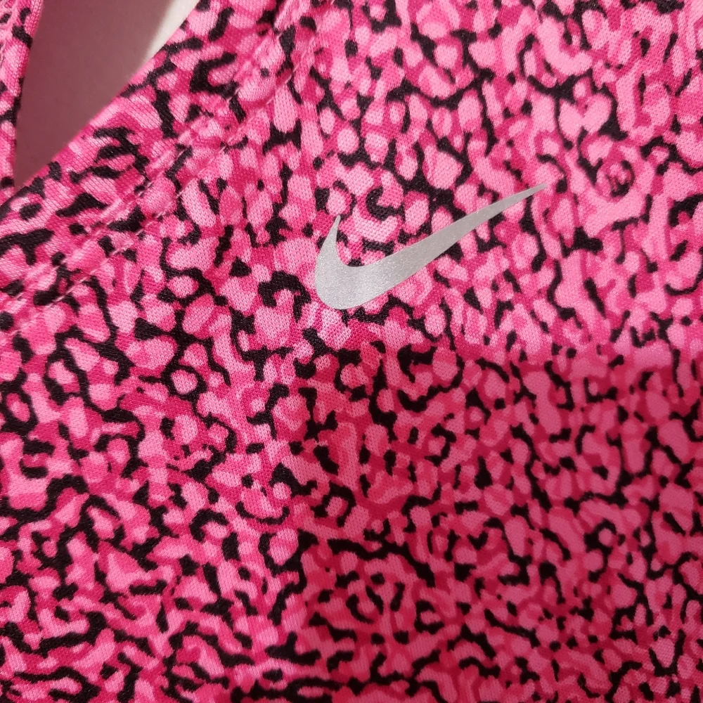 Nike Drifit Pink Cheetah Print Racer Back Tank Large - Picture 4 of 12